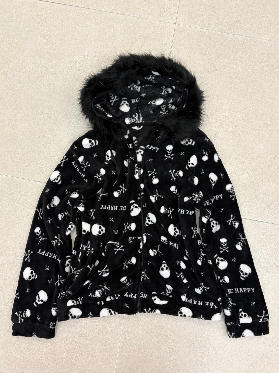 스컬 후리스 후드집업  상품이미지1