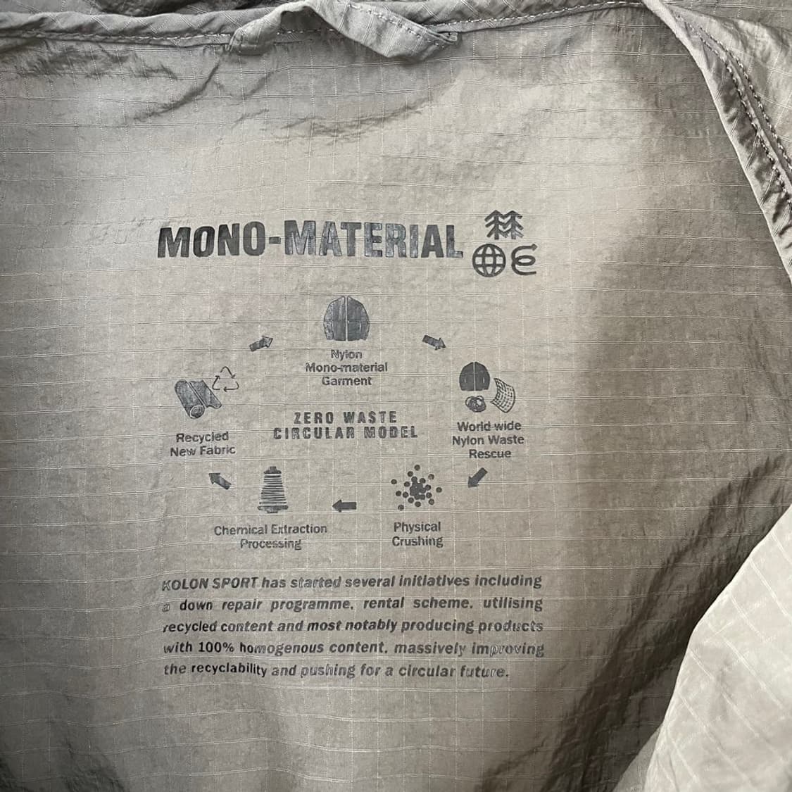 M 코오롱 2024 모노 바람막이 자켓 95 상품이미지2