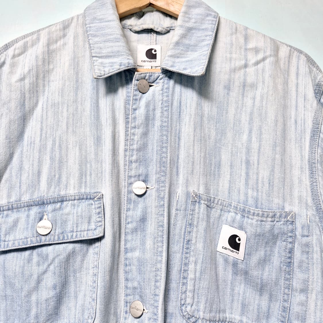 [M]칼하트 라이트 워시 데님 코트 상품이미지3