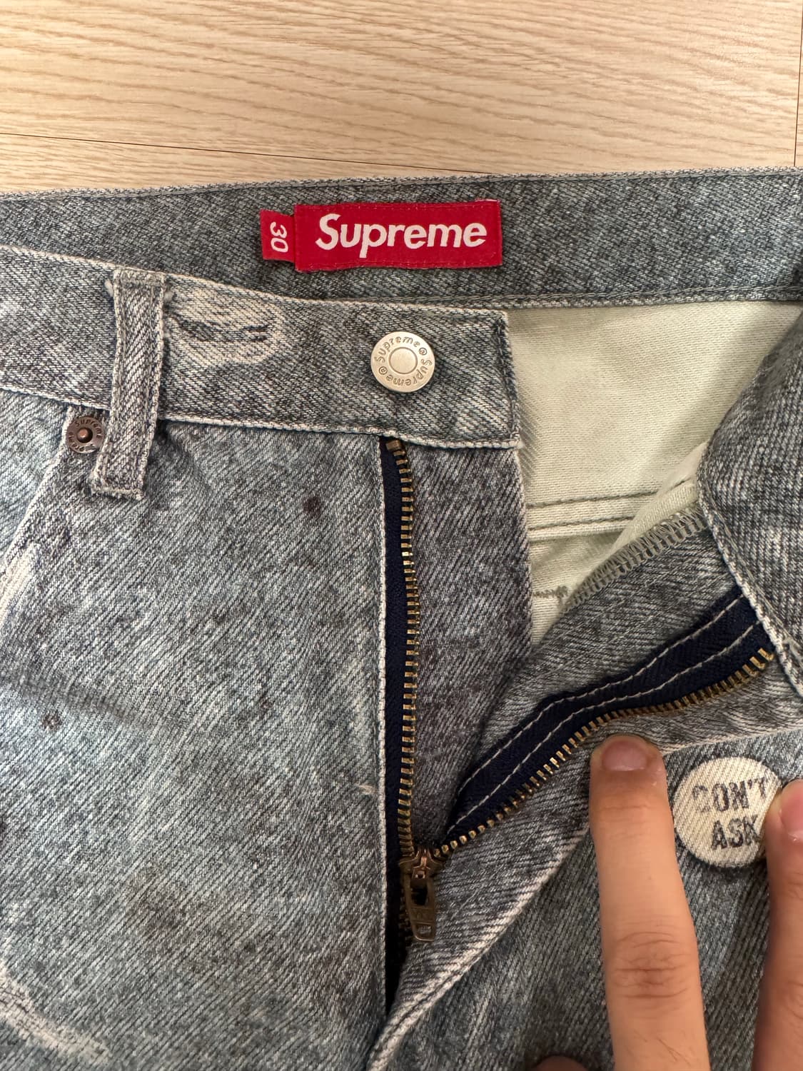 [30] 슈프림 HJR 트롱프뢰유 루즈핏 진블루 상품이미지4