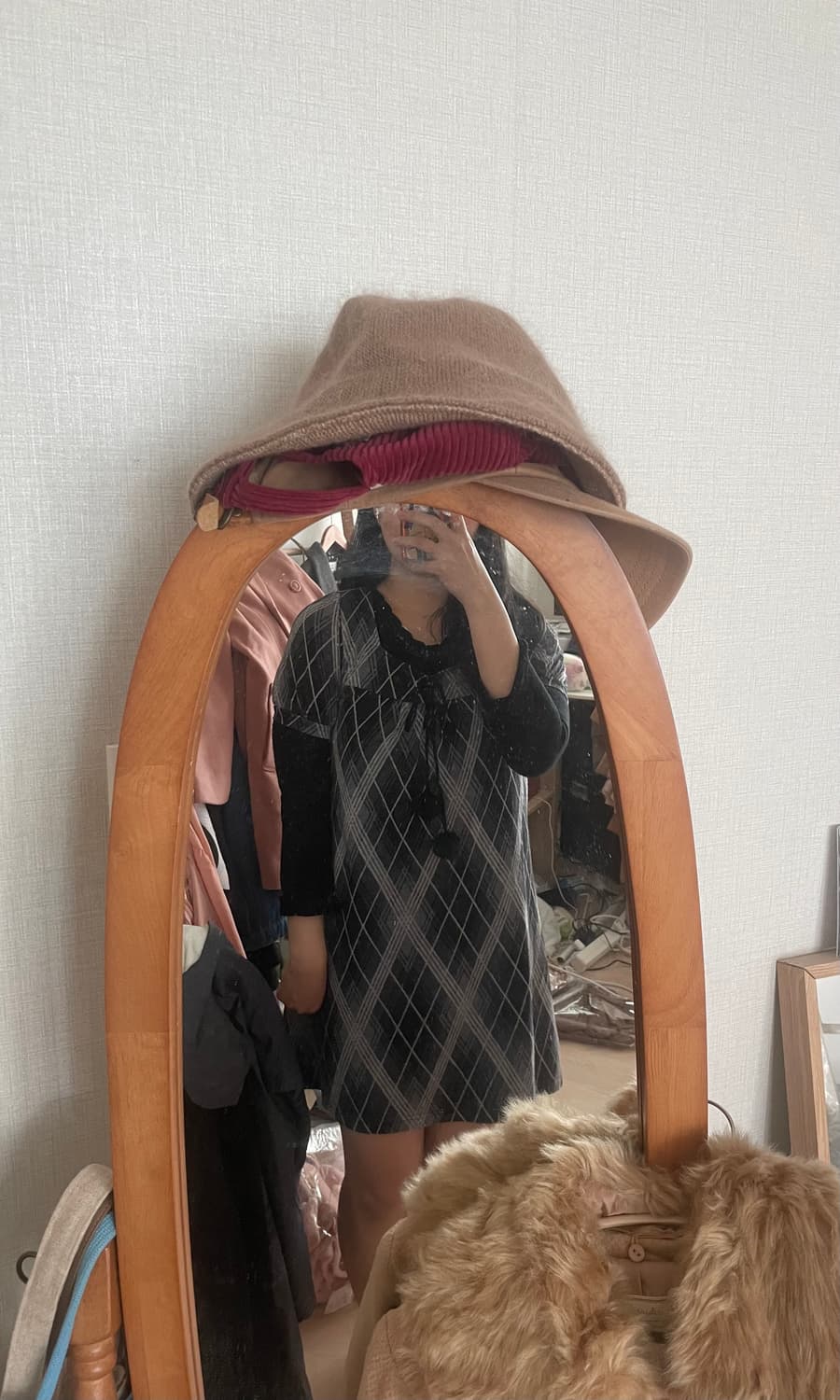 모리걸 빈티지 사와코 폼폼이 레이어드 원피스 set🖤🩶 상품이미지8