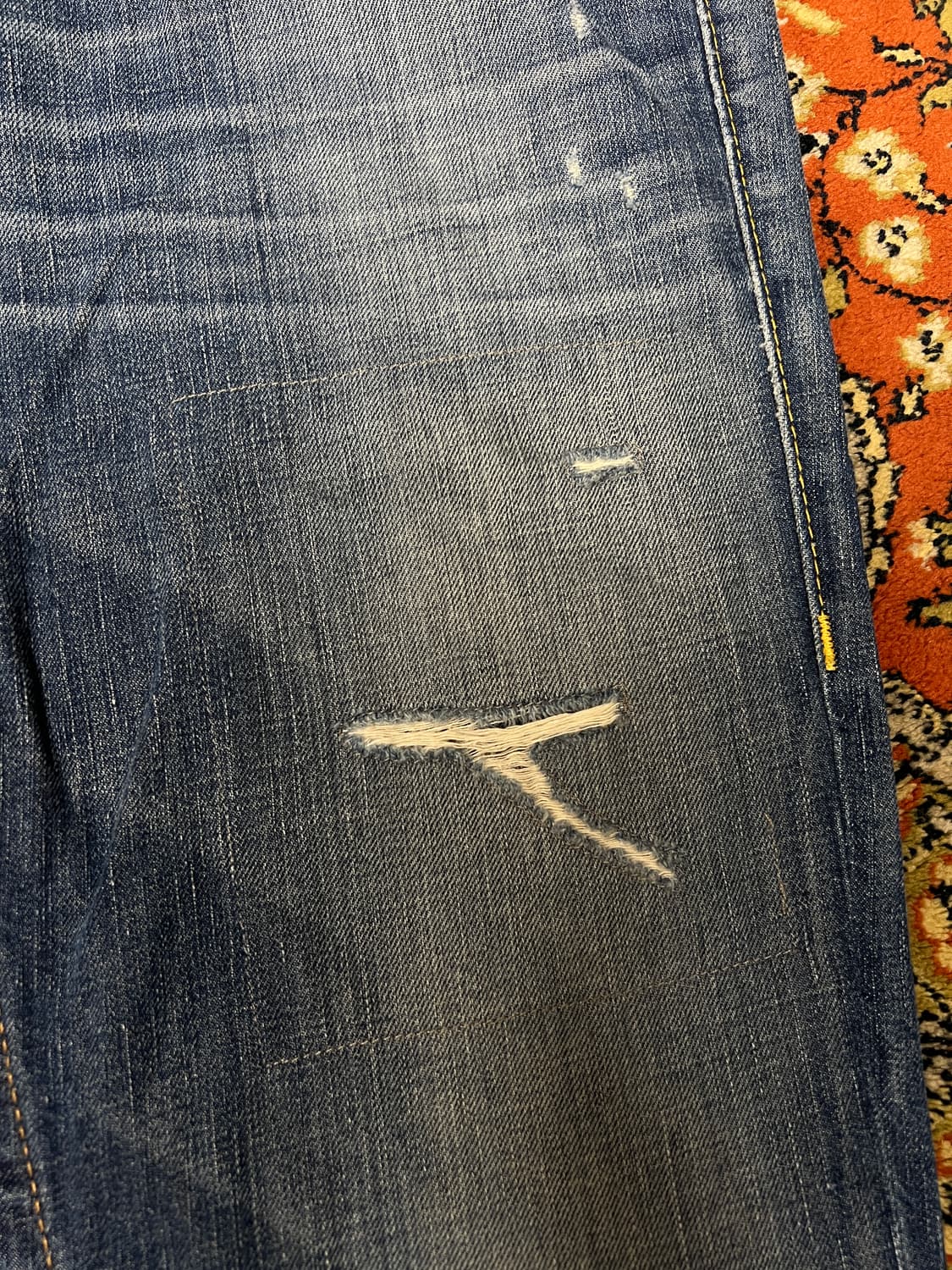 [32] 트루릴리전 Ricky 데님팬츠 중청 상품이미지6