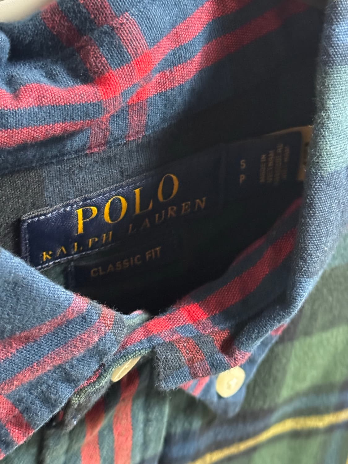 폴로 체크 셔츠 클래식핏/S 남성 상품이미지2