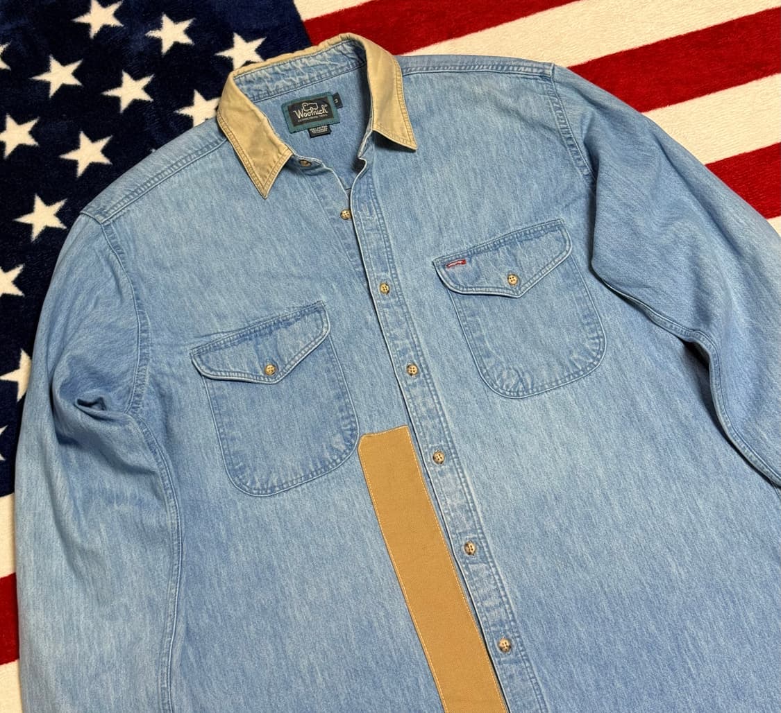 울리치데님셔츠woolrich denim shirt 빈티지데님셔츠 워크셔츠 상품이미지5