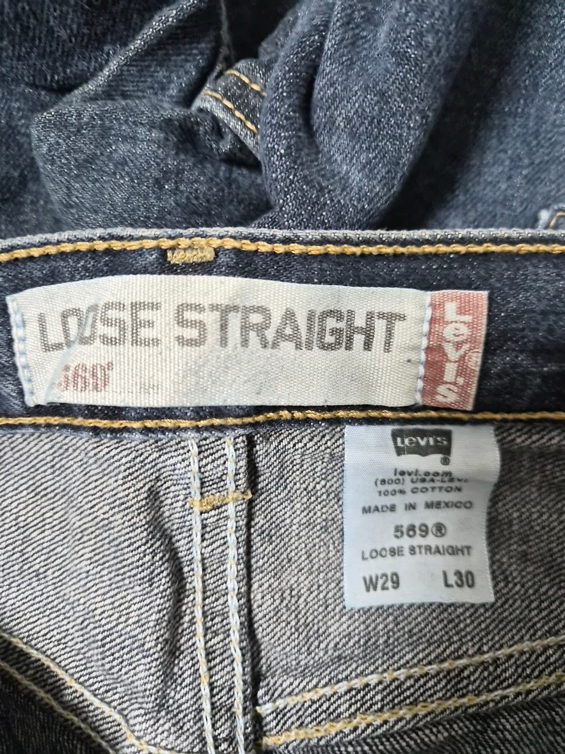 리바이스Levis 569 루즈핏 워싱진 29사이즈 P-213 상품이미지6