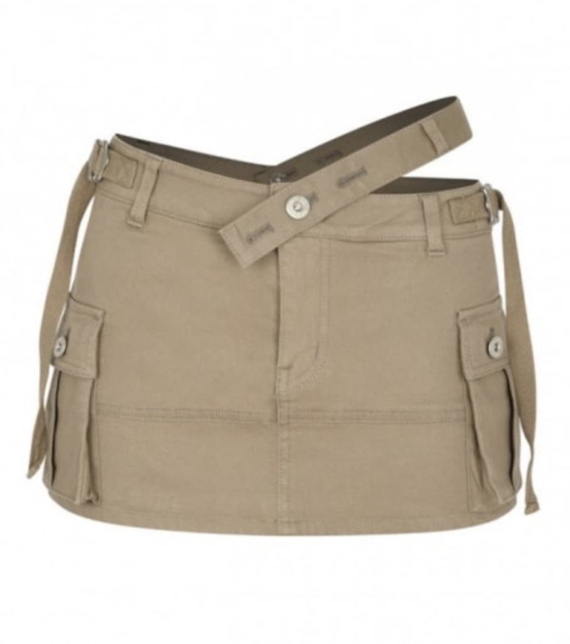 페인오어플레져 닉스 미니 스커트 카키 상품이미지1