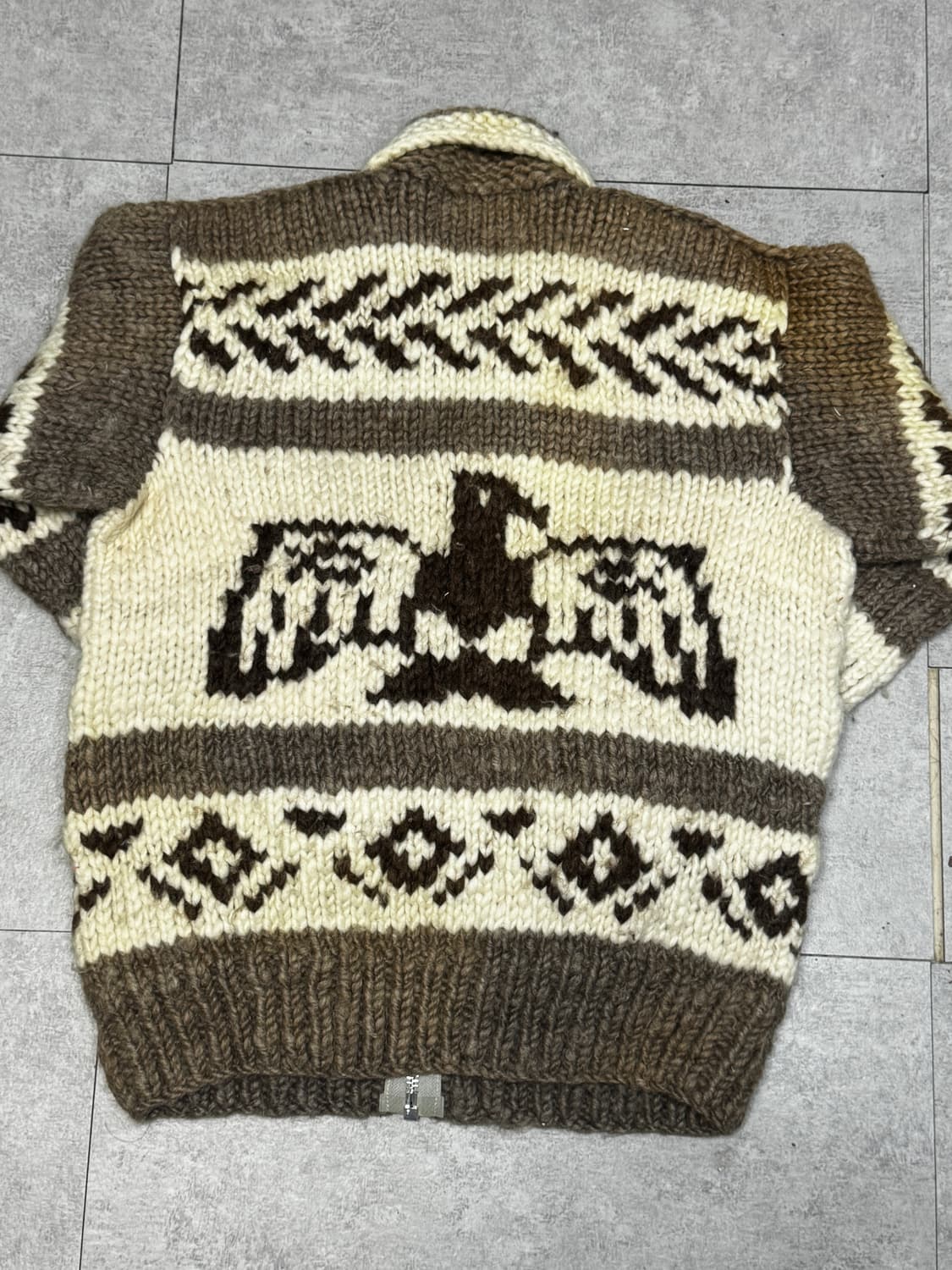 [L] 빈티지 헤비울 캐나다 코위찬 상품이미지2