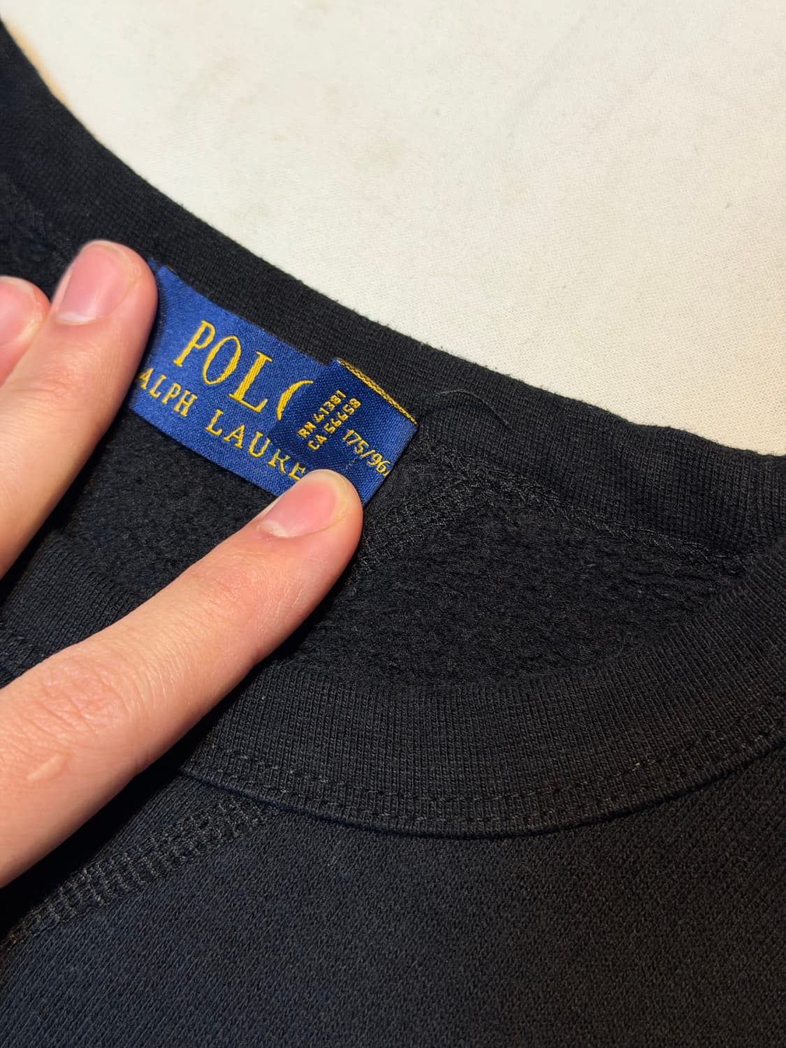 코르티스 주훈) 폴로 랄프로렌 맨투맨 스웻셔츠 블랙 상품이미지3