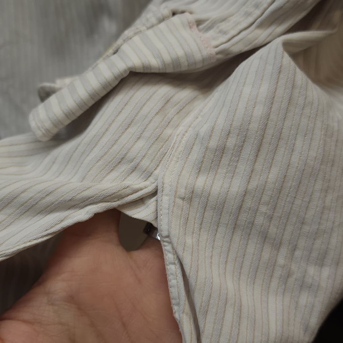 60s 프랑스 워크셔츠 가드너 빈티지 셔츠 화이트 롱 튜닉 셔츠 s 상품이미지6