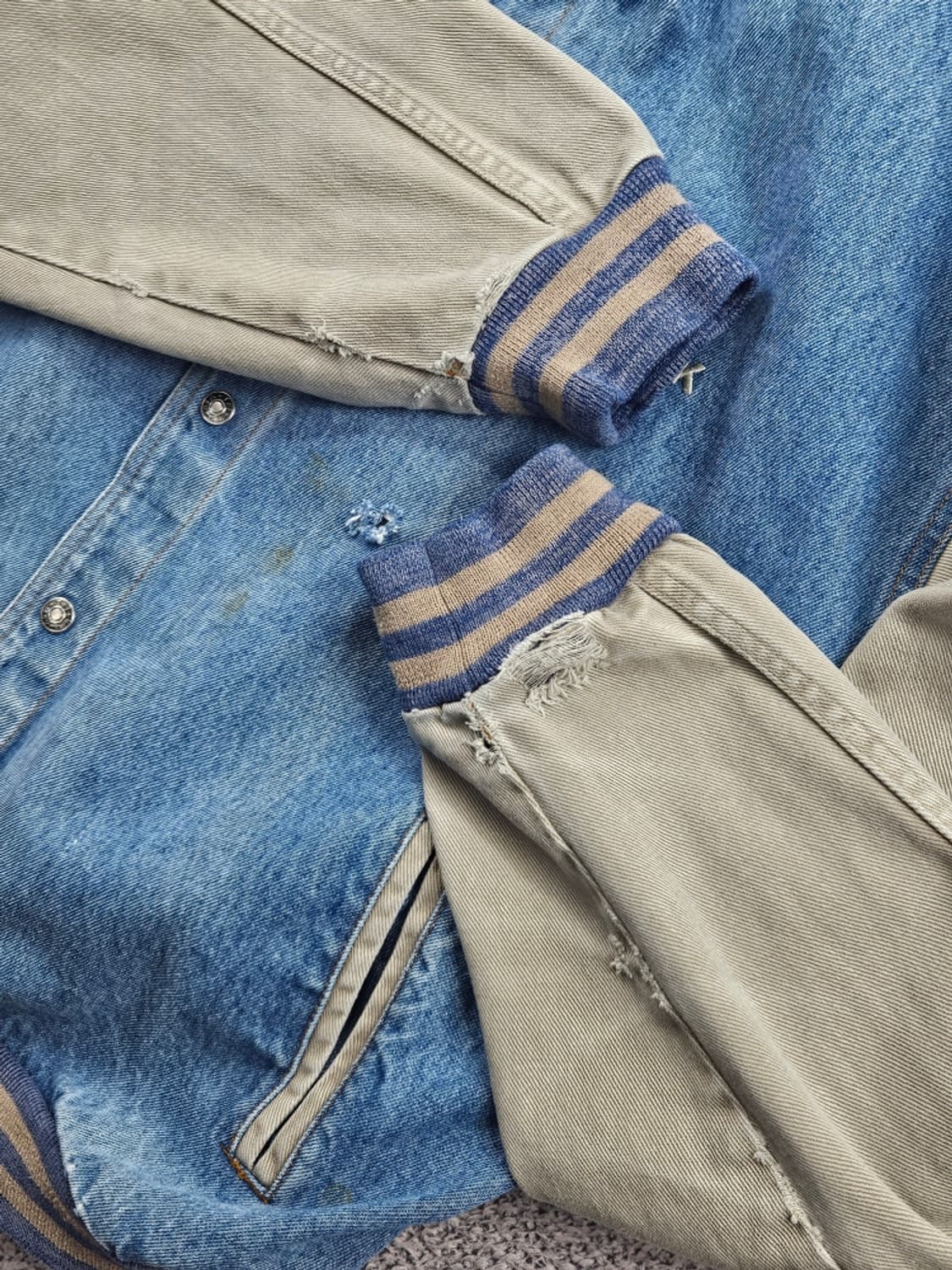 TRI 마운틴 코튼 데님 바시티 자켓 ( XL ) / 11579 상품이미지7