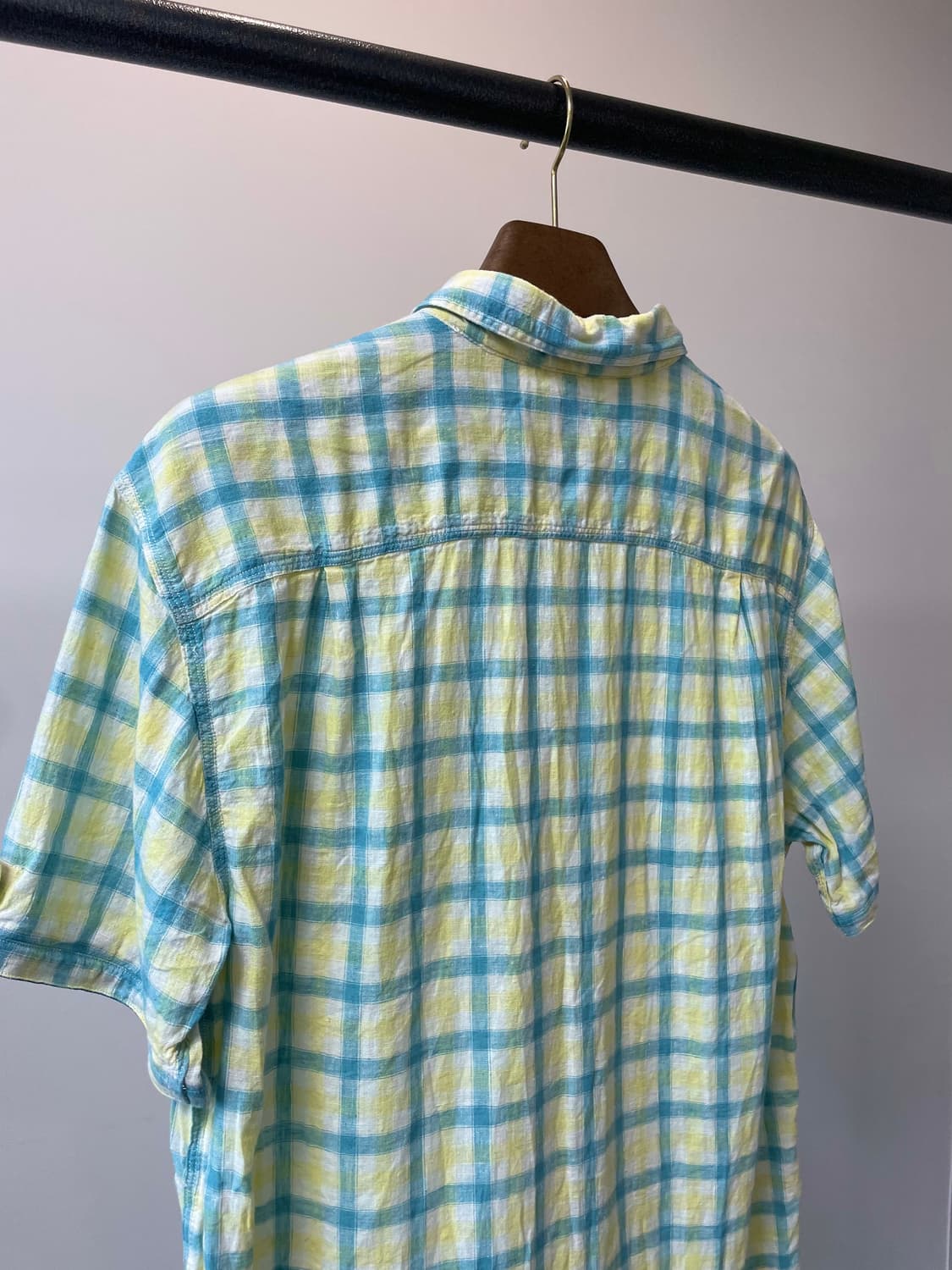 (XL) Levis 리바이스 린넨 코튼 체크 반팔 셔츠 상품이미지6