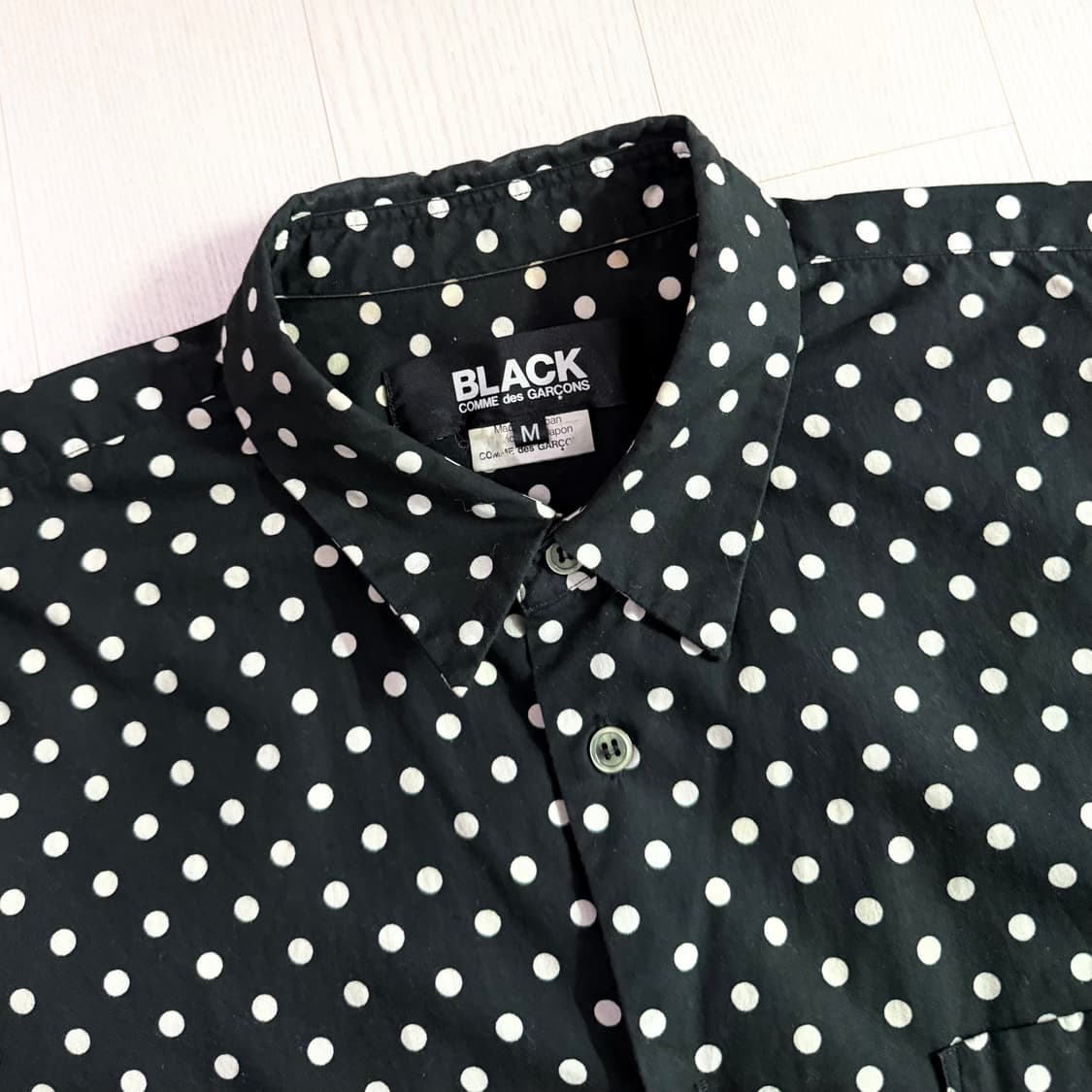 꼼데가르송 블랙 폴카 닷 셔츠 상품이미지2