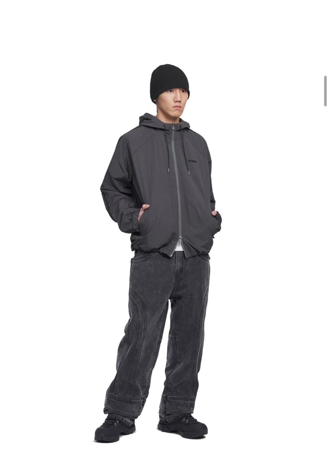 BUNGALOW WIND SHELL CHARCOAL 상품이미지2