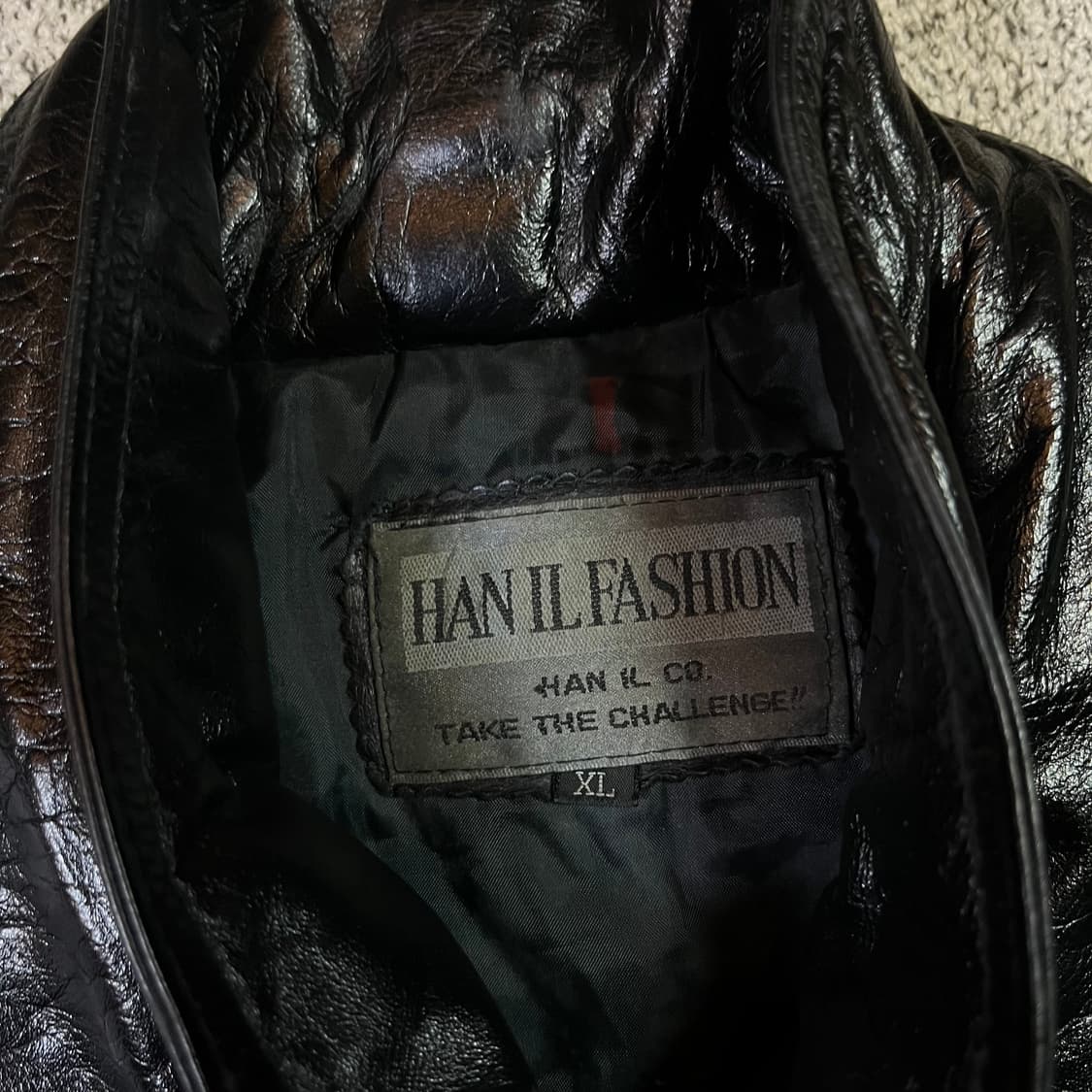 Vintage 빈티지 하이넥 가죽 봄버 자켓 상품이미지3