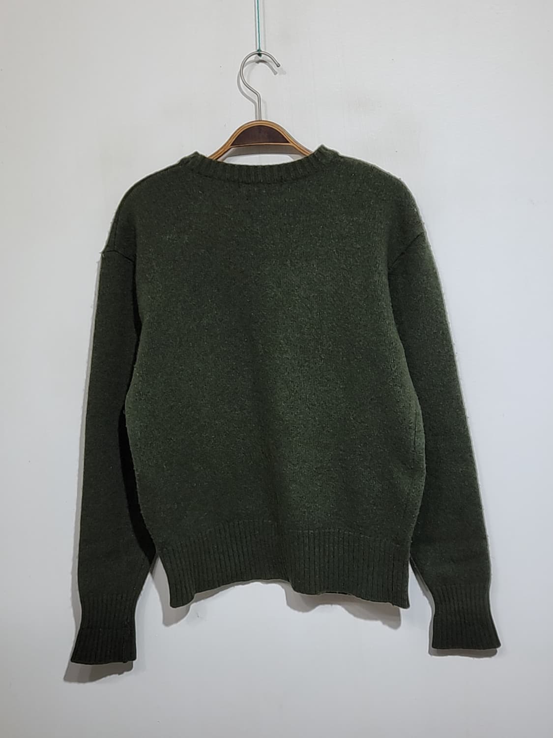 (L) 랄프로렌 폴로 니트 녹색 램스울 스웨터 라운드  상품이미지5