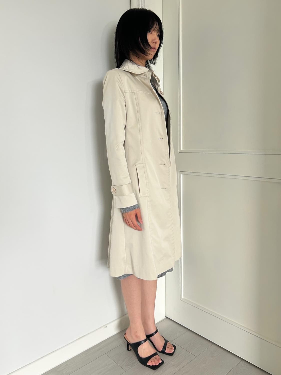 Rounded Collar Trench Coat / 빈티지 트렌치 코트 상품이미지3