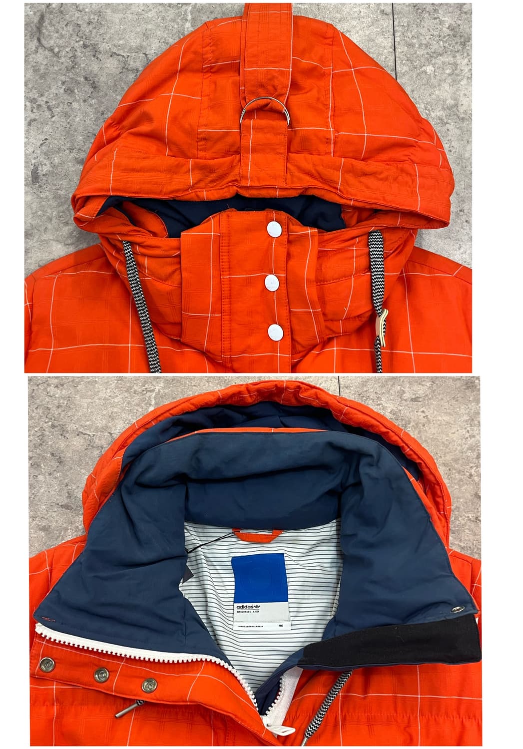 아디다스 덕 다운 후드 패딩 오렌지 90 #csz2189 상품이미지4