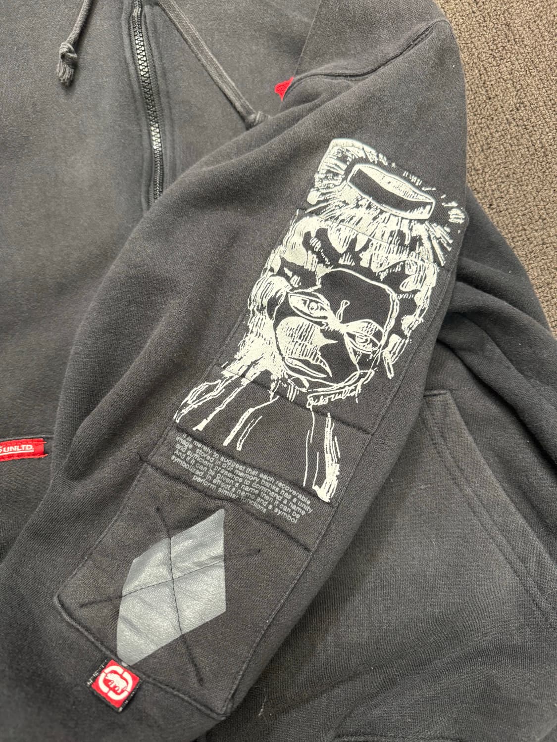 XL)ECKO 빈티지 자수 후드집업 상품이미지4