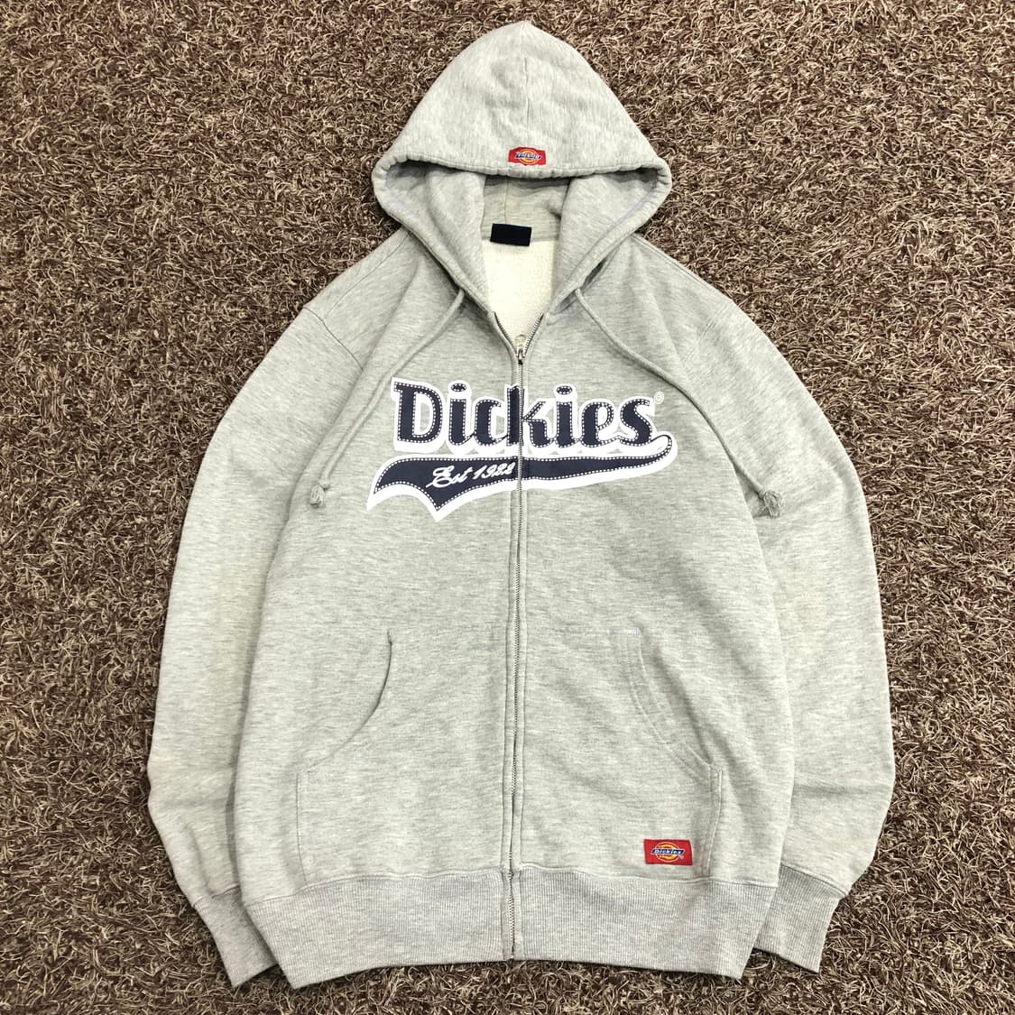 디키즈 로고 그레이 후드집업 상품이미지1