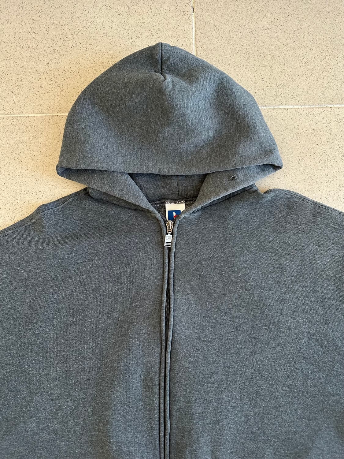 90s 빈티지 러셀 후드집업 다크그레이  XXL 상품이미지4