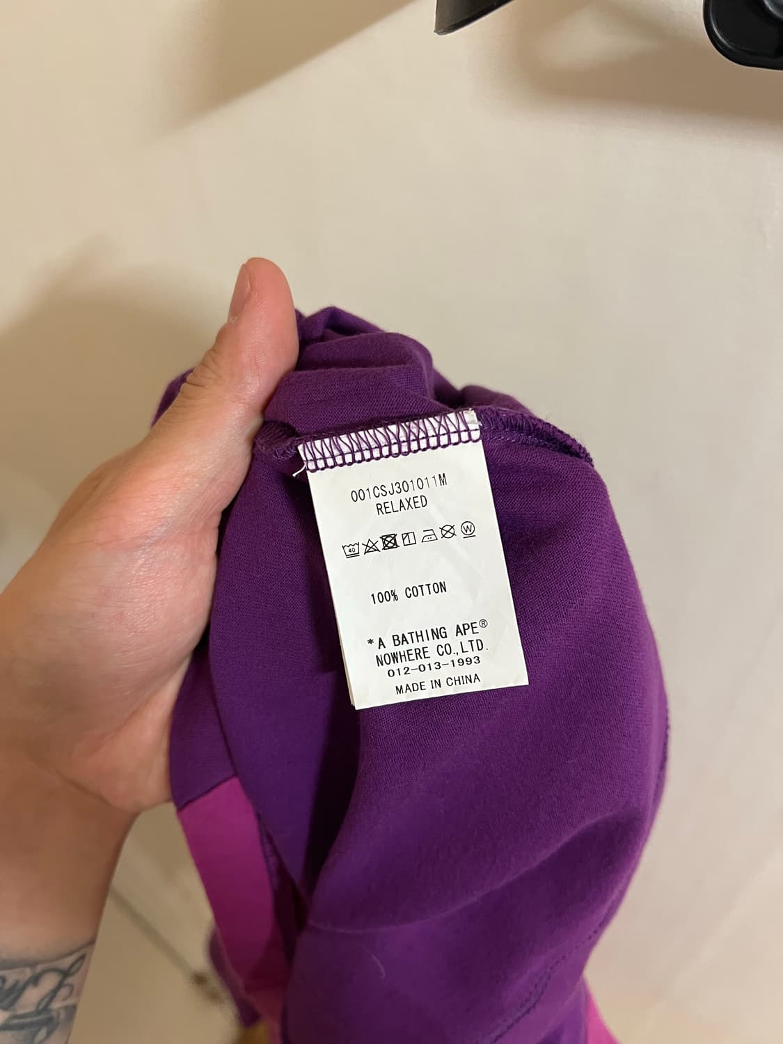[2XL] A Bathing Ape 베이프 퍼플 반팔 상품이미지4
