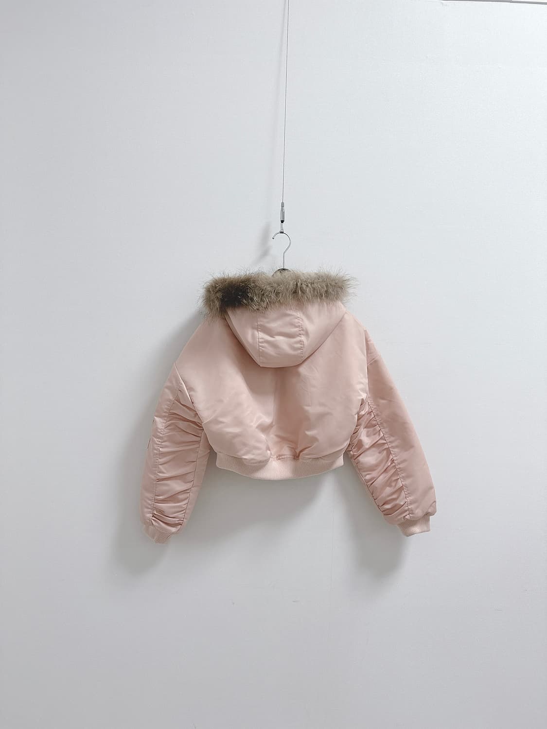 로맨틱스 Rawmantics 항공점퍼 라쿤퍼 후드 핑크  상품이미지8