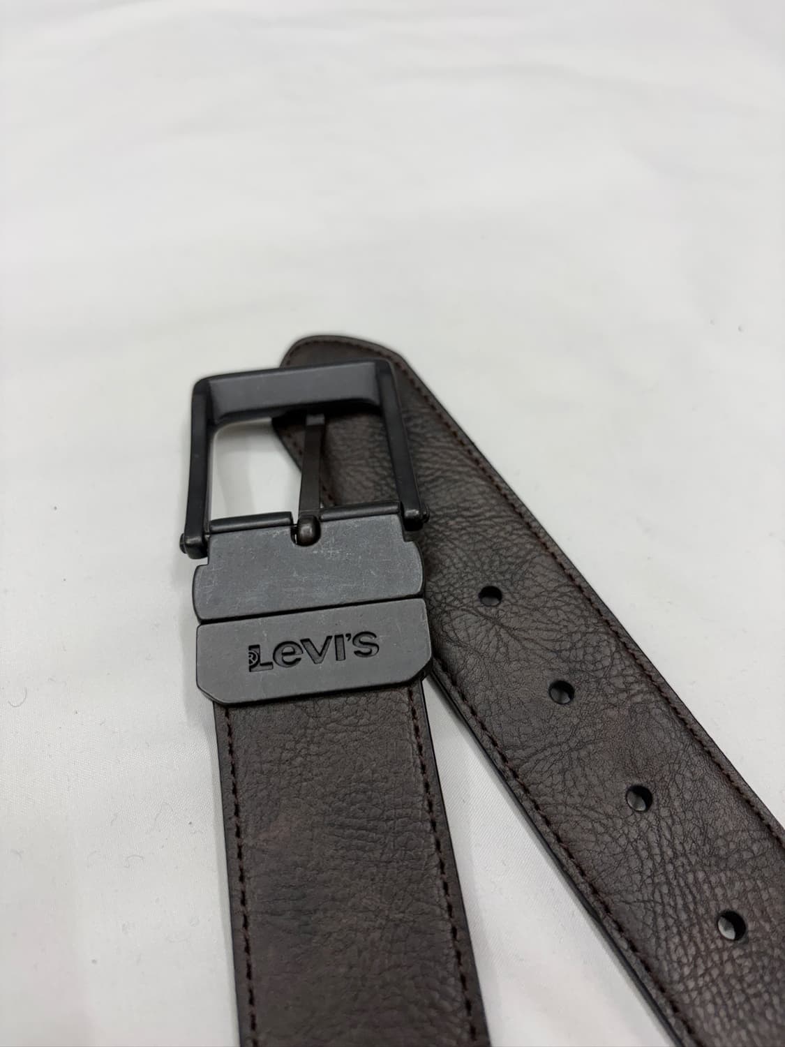 리바이스 빈티지 올블랙 레더 벨트 상품이미지3