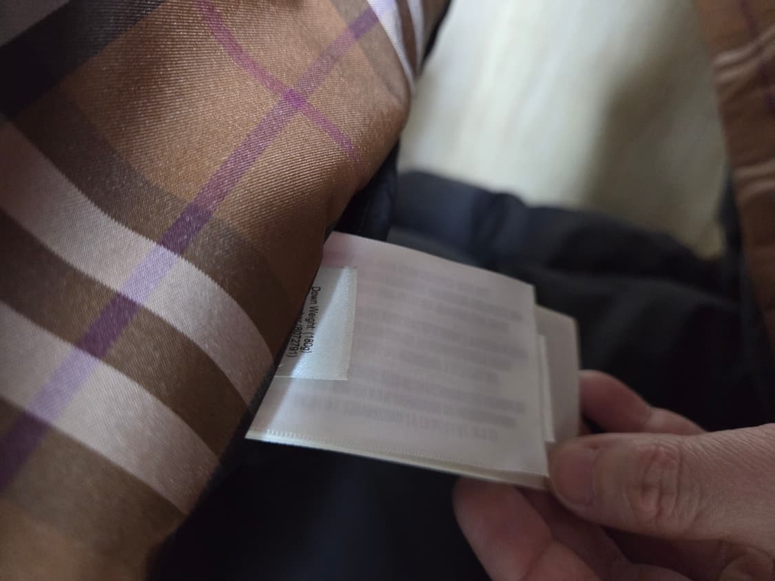 버버리 체크 나일론 퍼퍼 자켓 패딩 다크 버치 브라운 M 상품이미지6