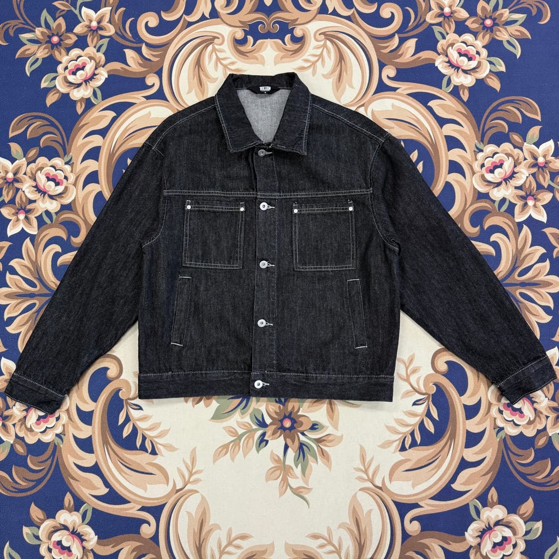 (M)트릴리온 Trillion 투포켓 흑청 데님자켓 상품이미지1