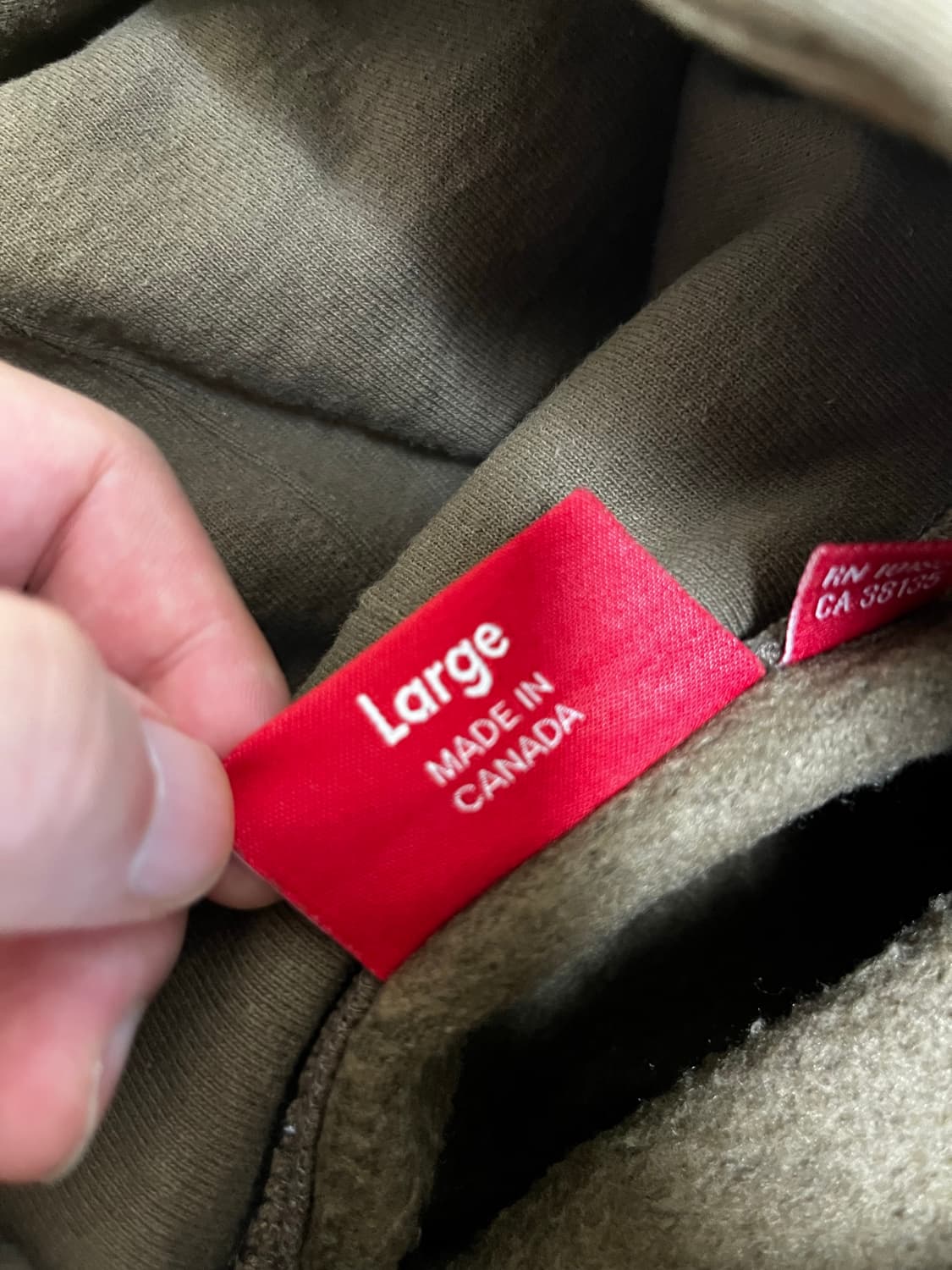 슈프림x구모 콜라보 후드티 브라운 L판매합니다 상품이미지3