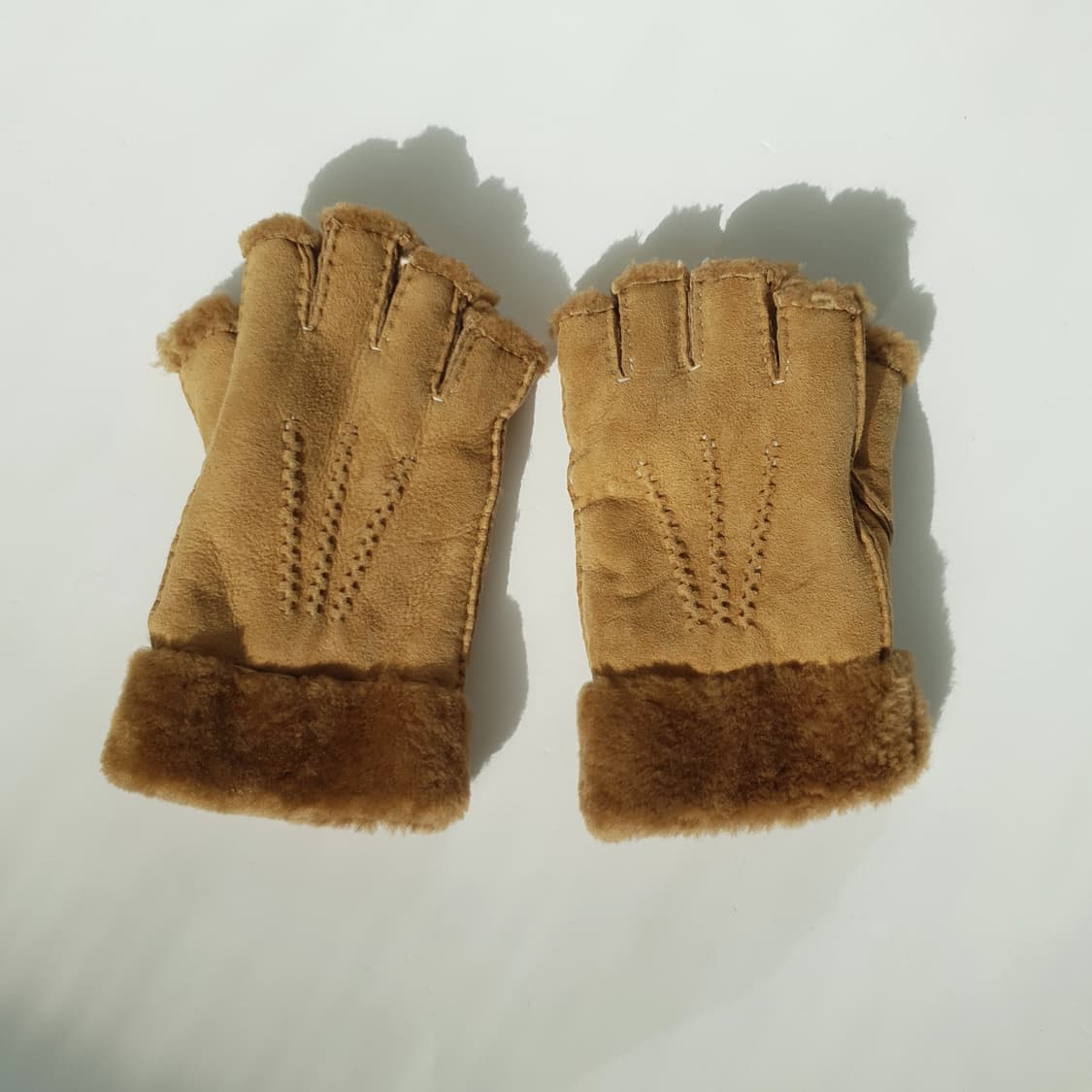 Shearling fingerless gloves 상품이미지3