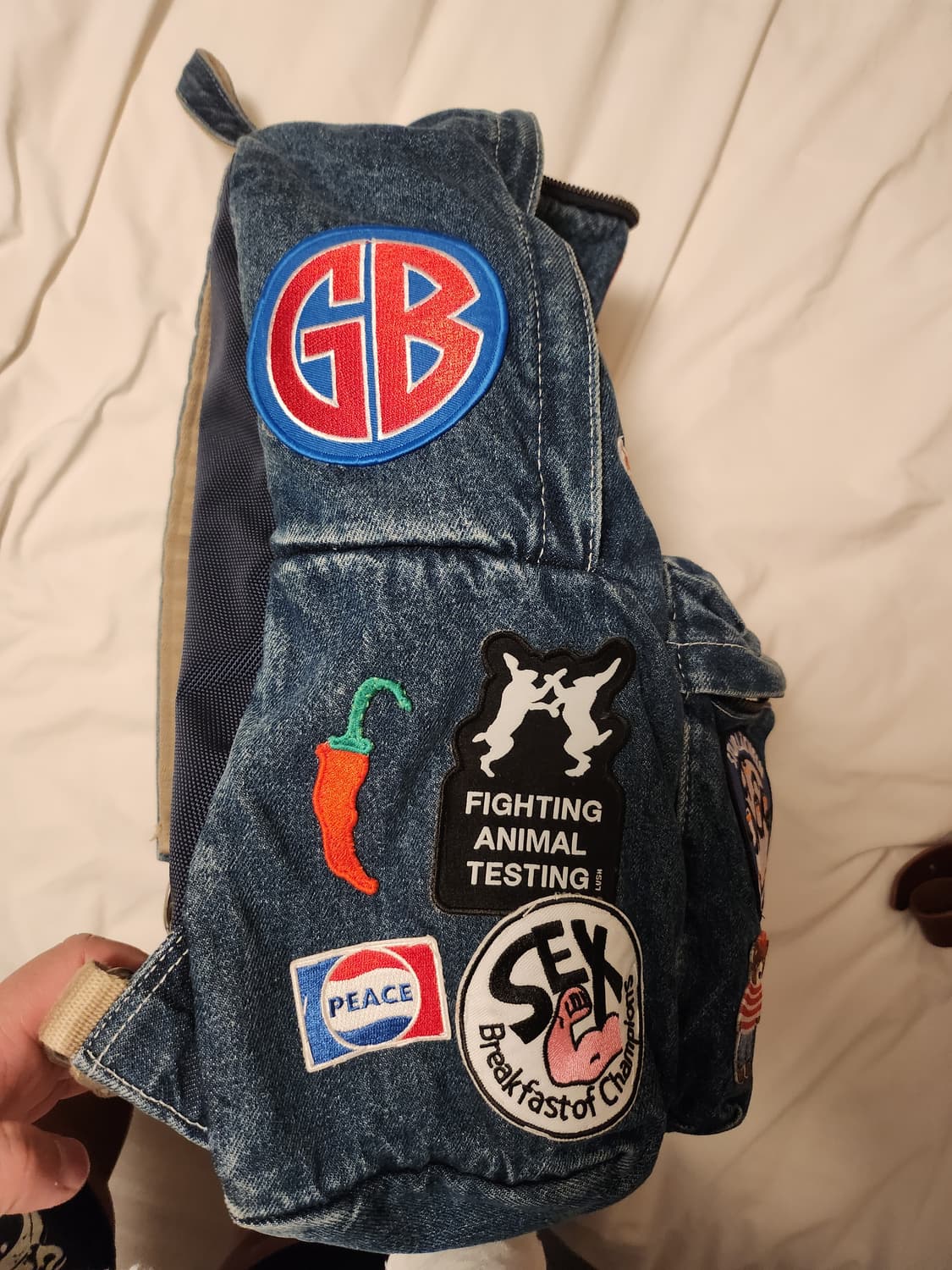 커스텀 데님 백팩 상품이미지3