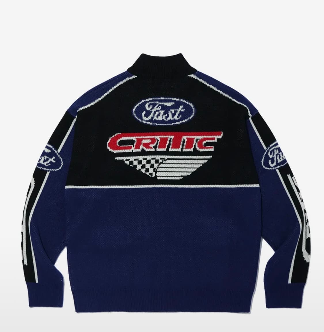 크리틱RACING ZIP-UP KNIT NAVY m사이즈 상품이미지2