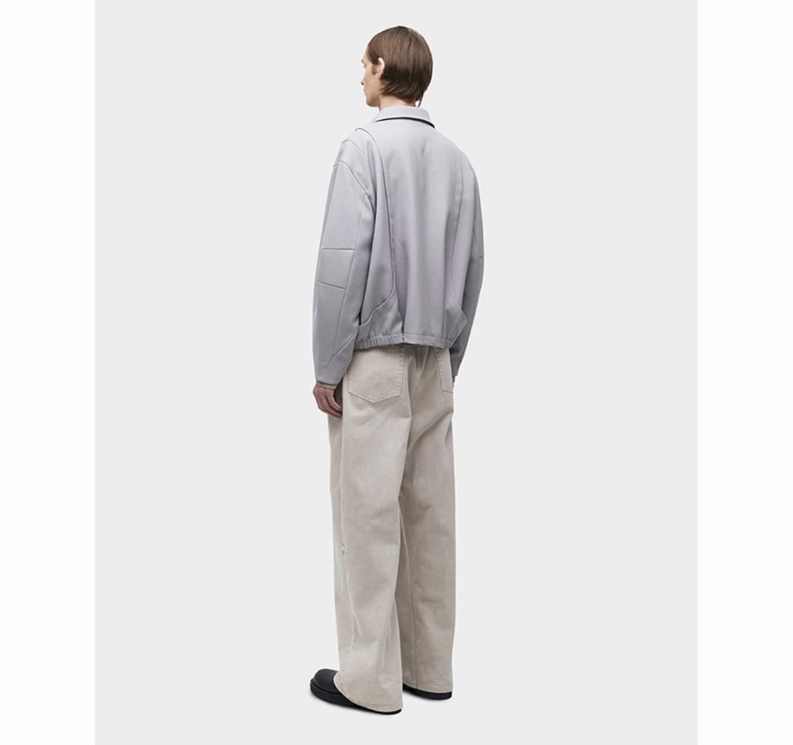 쿠어 울 절개라인 블루종 자켓 모카 그레이 M 상품이미지3