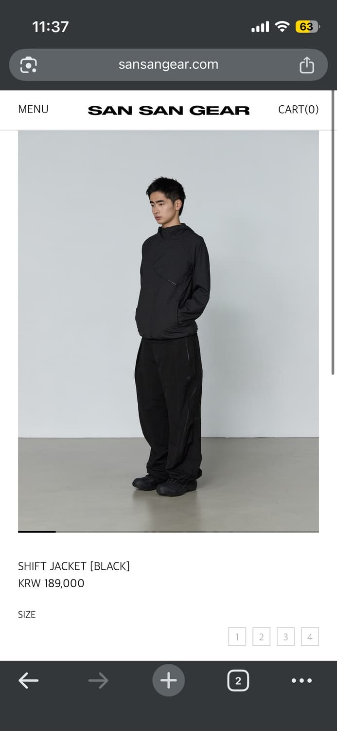 산산기어 쉬프트 자켓 블랙 2사이즈 상품이미지1