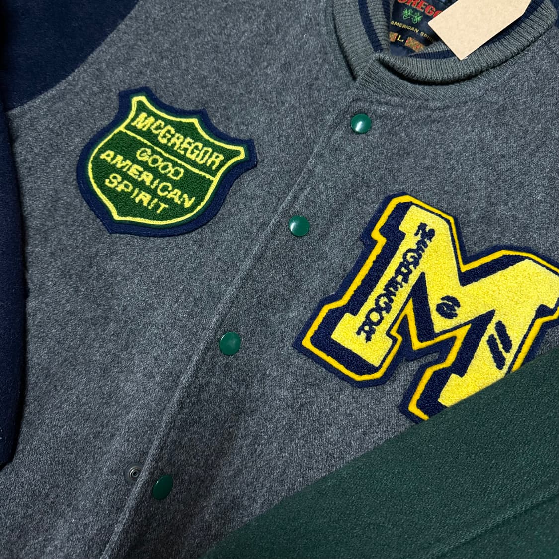 맥그리거 패치 바시티자켓 L 상품이미지2