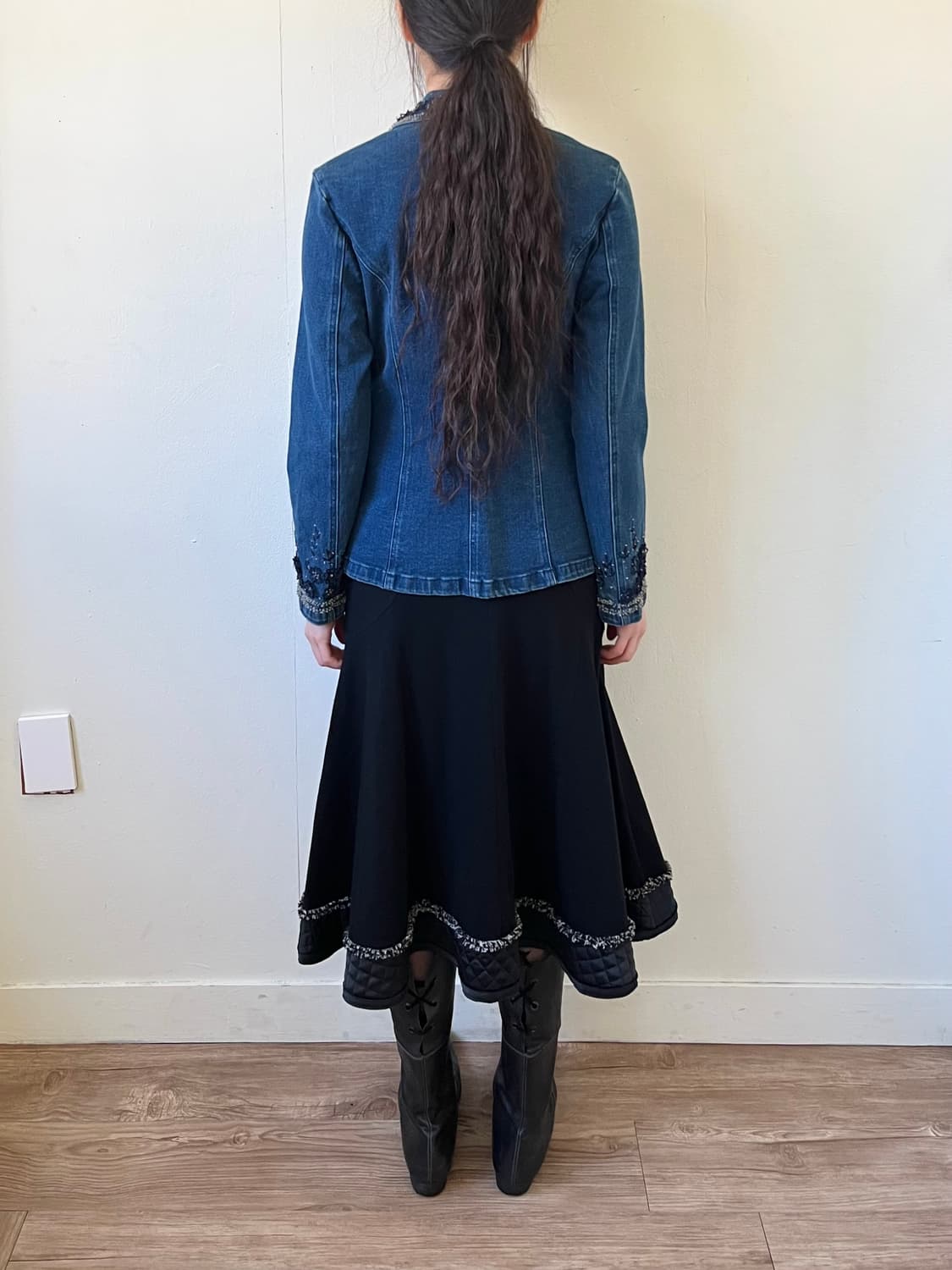 Otto 핸드 플라워 데님 자켓 상품이미지10