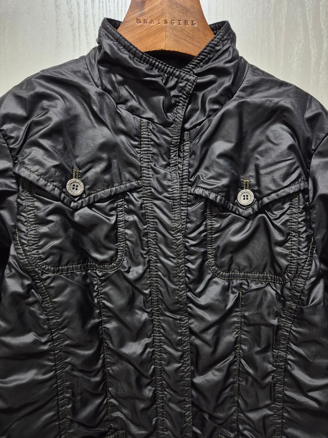 (타임세일)JPN VTG. 블랙 셔링 바람막이 점퍼 상품이미지2