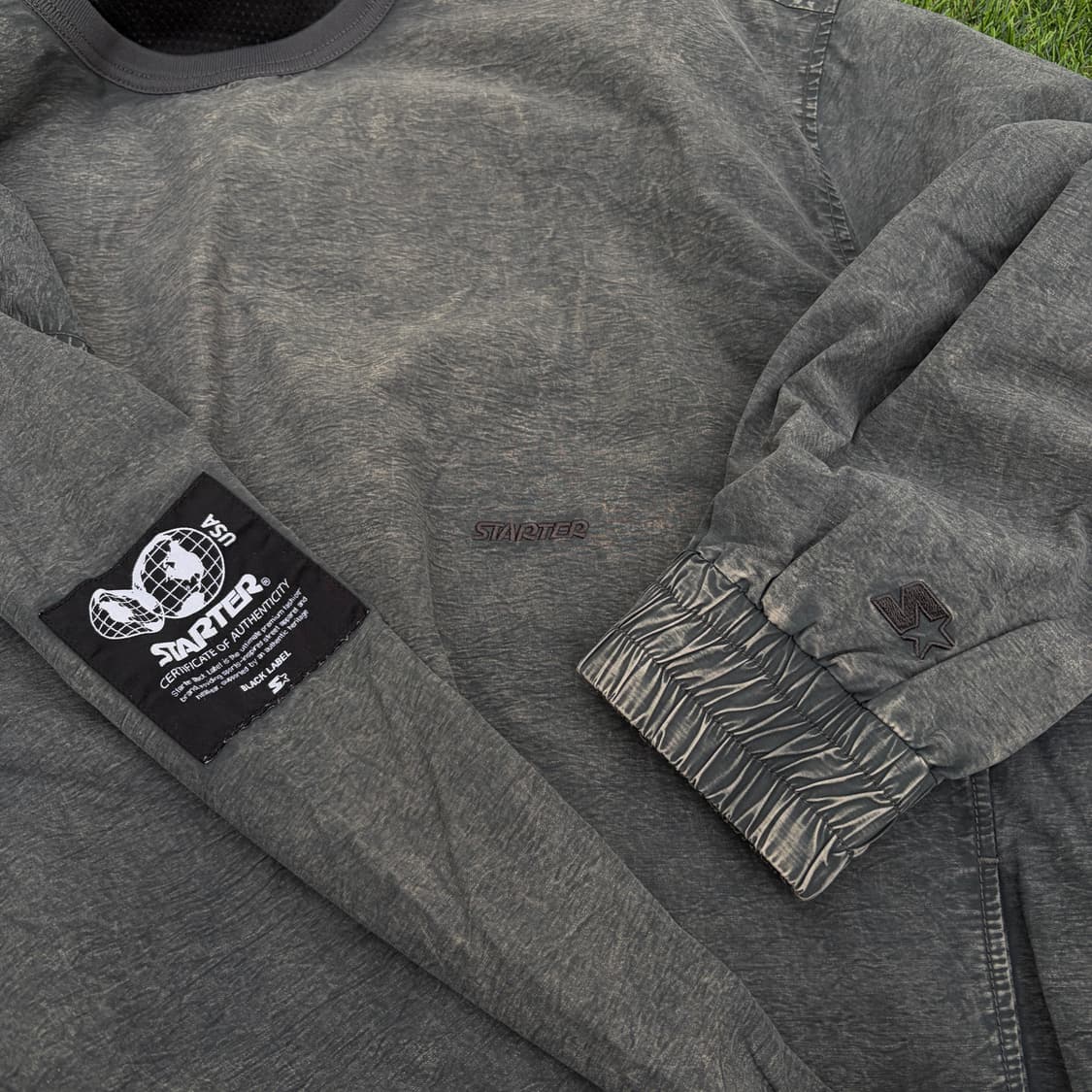 L)Starter 스타터 가먼트 다잉 나일론 웜업 맨투맨 상품이미지5