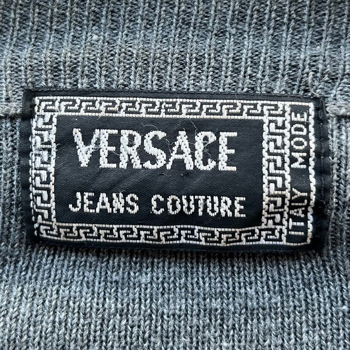 베르사체 진스 꾸띄르 90s 메두사로고 그레이코튼니트 상품이미지6