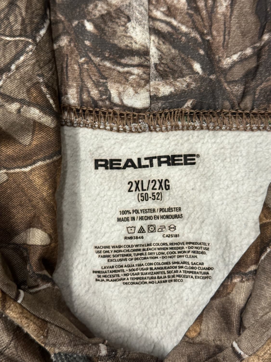 오리지널 리얼트리 후드티 XL 상품이미지3