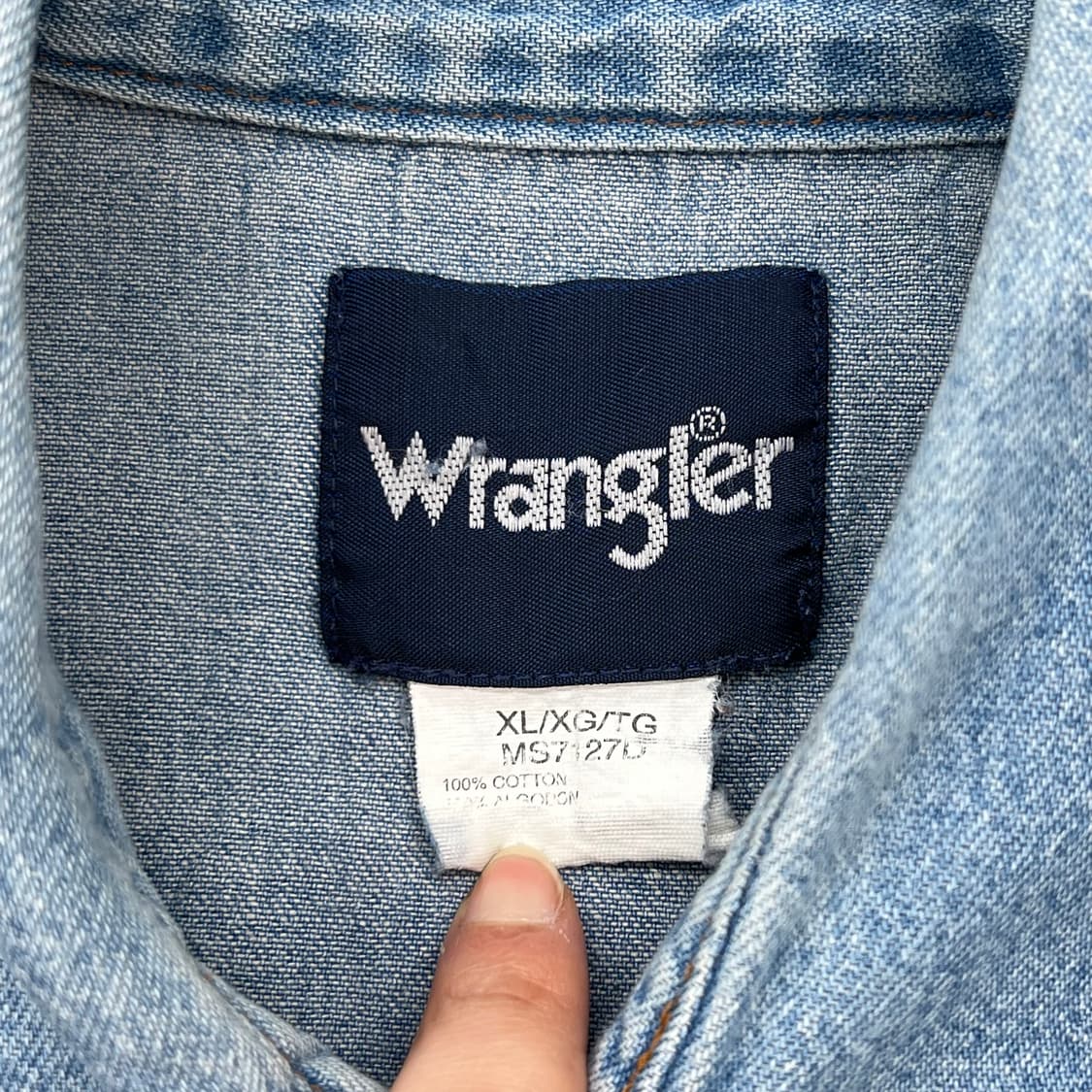 랭글러 투포켓 데님셔츠 r2621 상품이미지5