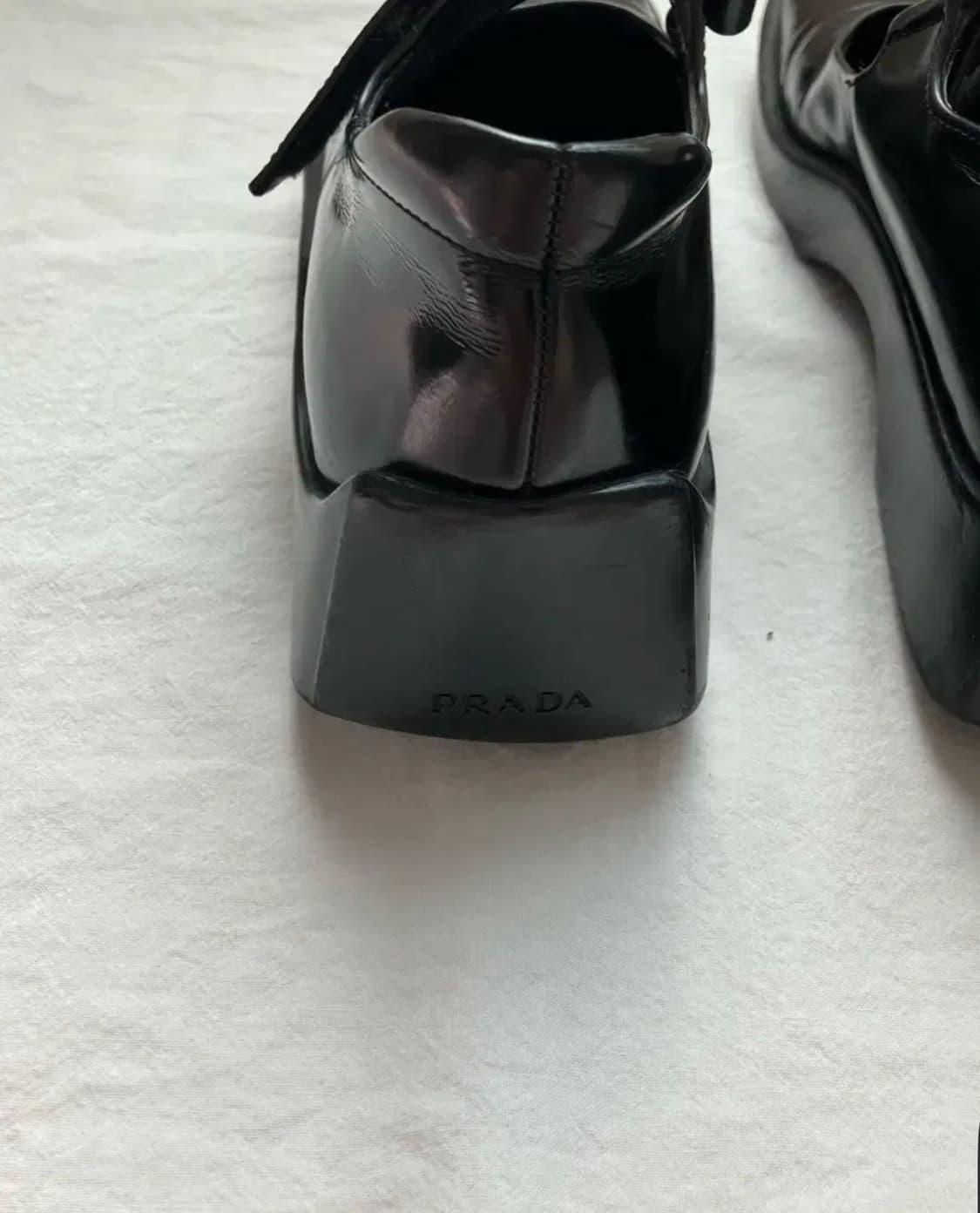 프라다 빈티지 메리제인 플랫 슈즈 신발 블랙 235 상품이미지3