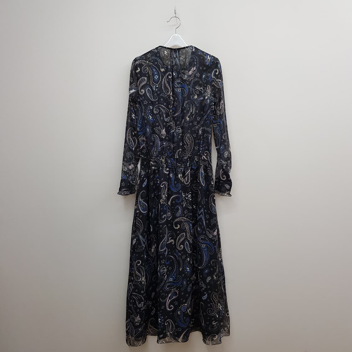 쟈딕앤볼테르 페이즐리 패턴 쉬폰 롱 원피스 XS사이즈 상품이미지6