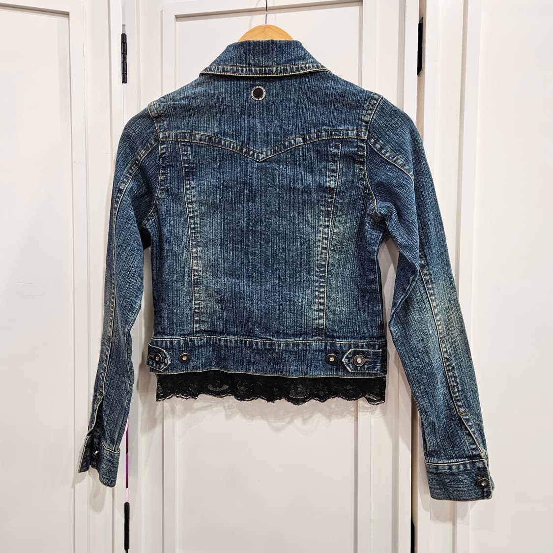 데님 자켓 레이스 포인트 상품이미지5