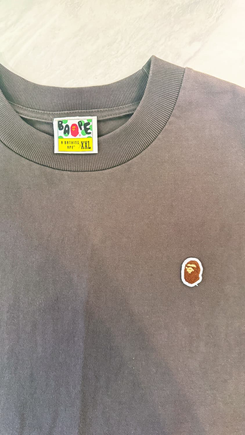 베이프 로고 반팔 XXL 브라운 컬러 상품이미지2