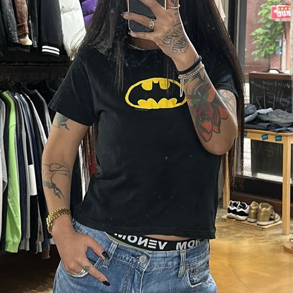 빈티지 배트맨 미디크롭 반팔티M 상품이미지1