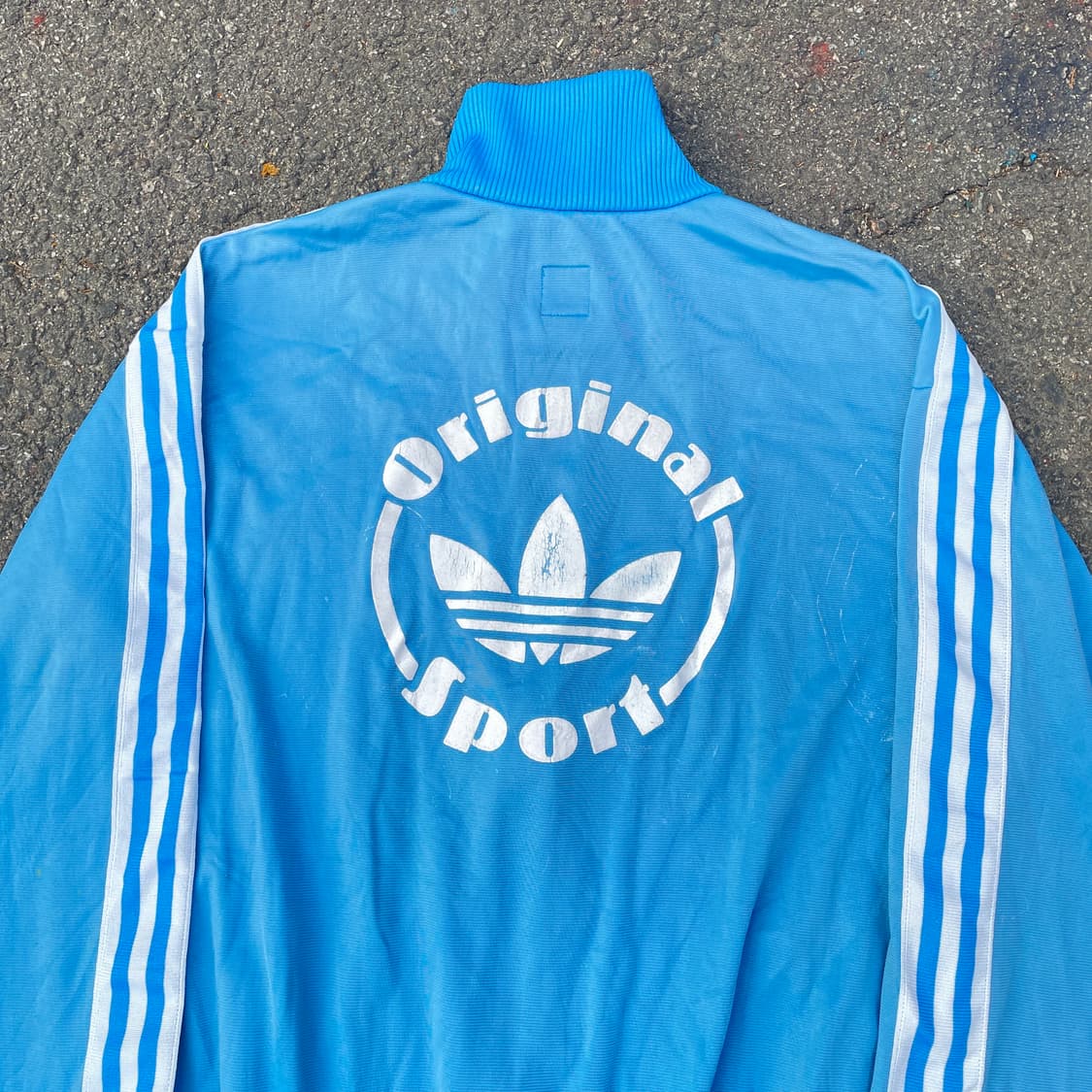00s 아디다스 대대장 스카이블루 오리지날 져지 올드스쿨 트랙탑 L 상품이미지6