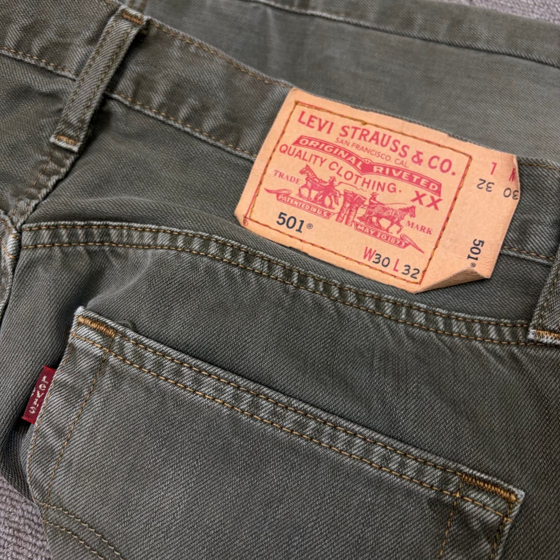 00s levis 리바이스 501 딥그린 스트레이트 데님  상품이미지3