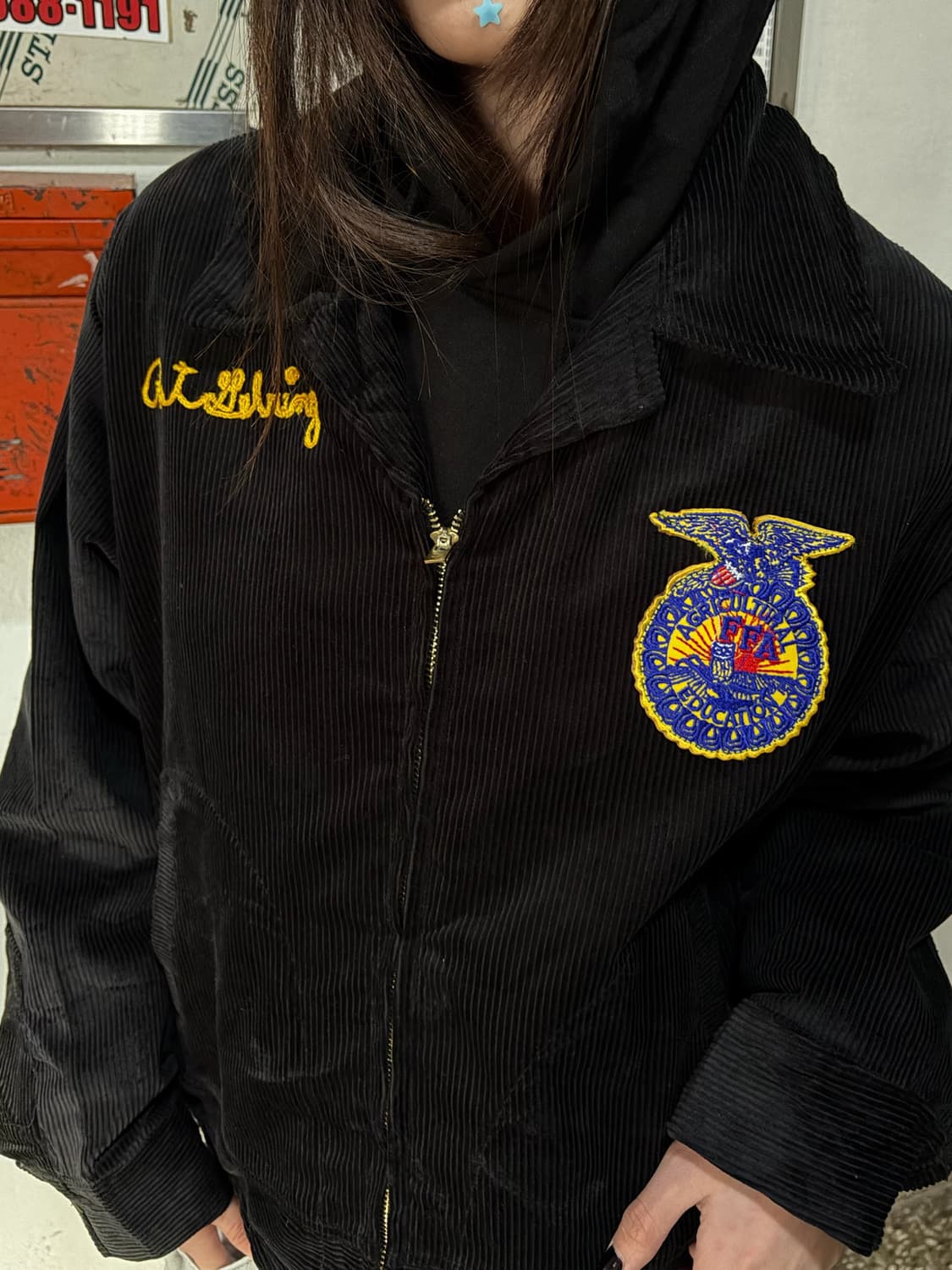 90s 아메리칸빈티지 FFA 코듀로이 카키jk 상품이미지2